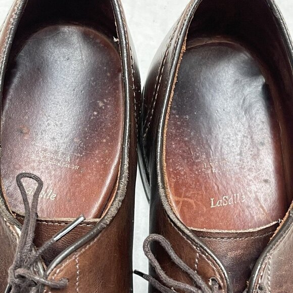 Allen Edmonds Oxfords Shoes Mens 9 D Brown Leather Split Toe Made in USA Lace up
